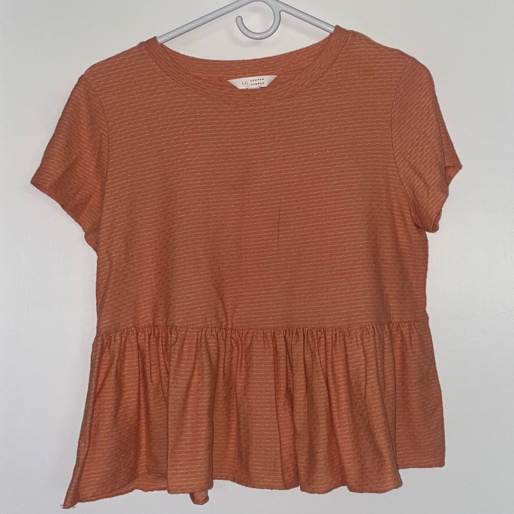 Lauren Conrad Peach Babydoll Top Medium